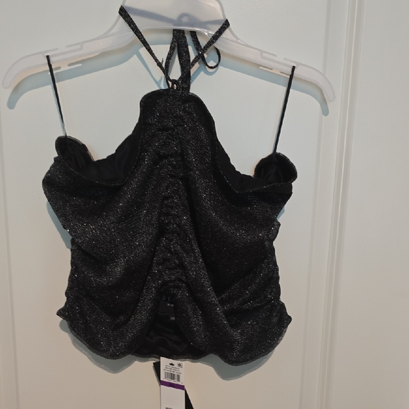 Royalty Black Halter Top - Picture 2 of 4
